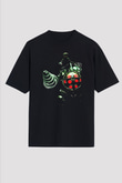 Bioshock James Baskılı Unisex Siyah Oversize Tişört - Tshirt