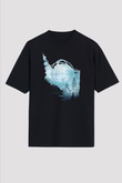 Bioshock James Baskılı Unisex Siyah Oversize Tişört - Tshirt