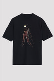 Bioshock James Baskılı Unisex Siyah Oversize Tişört - Tshirt