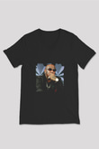Birdman Baskılı Unisex Siyah V Yaka Tişört