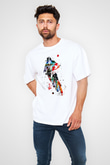 Bisiklet Beyaz Unisex Oversize Tişört T-Shirt