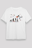 Bisiklet Beyaz Unisex Tişört T-Shirt - TişörtFabrikası