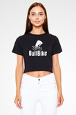 Bisiklet Siyah  Crop Top Tişört