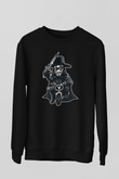 Bisikletçi Vendetta Baskılı Unisex Siyah Sweatshirt