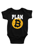Bitcoin Baskılı Unisex Siyah Bebek Body - Zıbın