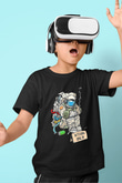 Bitcoin Baskılı Unisex Siyah Çocuk Tişört - Tshirt