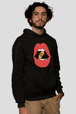 Bitcoin Baskılı Unisex Siyah Hoodie