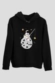 Bitcoin Baskılı Unisex Siyah Hoodie