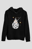Bitcoin Baskılı Unisex Siyah Hoodie