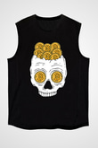 Bitcoin Baskılı Unisex Siyah Kolsuz Tişört - Tshirt