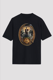Bitcoin Baskılı Unisex Siyah Oversize Tişört - Tshirt