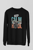 Bitcoin Baskılı Unisex Siyah Sweatshirt