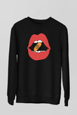 Bitcoin Baskılı Unisex Siyah Sweatshirt