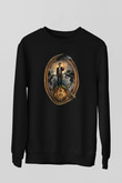Bitcoin Baskılı Unisex Siyah Sweatshirt