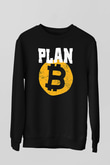 Bitcoin Baskılı Unisex Siyah Sweatshirt