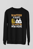 Bitcoin Baskılı Unisex Siyah Sweatshirt