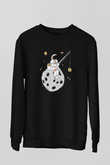 Bitcoin Baskılı Unisex Siyah Sweatshirt