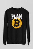 Bitcoin Baskılı Unisex Siyah Sweatshirt