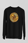 Bitcoin Baskılı Unisex Siyah Sweatshirt