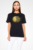 Bitcoin Baskılı Unisex Siyah Tişört - Tshirt