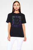 Bitcoin Baskılı Unisex Siyah Tişört - Tshirt