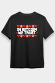 Bitcoin Baskılı Unisex Siyah Tişört - Tshirt