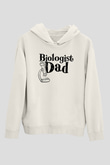 Biyolog Beyaz Unisex Kapüşonlu Sweatshirt
