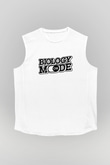 Biyoloji Baskılı Unisex Kolsuz Beyaz Tişört - Tshirt