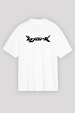 Björk Baskılı Beyaz Unisex Oversize Tişört - Tshirt