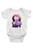 Black Clover Baskılı Beyaz Unisex Bebek Body - Zıbın
