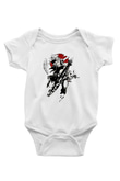 Black Clover Baskılı Beyaz Unisex Bebek Body - Zıbın