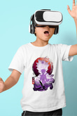 Black Clover Baskılı Beyaz Unisex Beyaz Çocuk Tişört - Tshirt