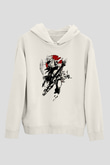 Black Clover Baskılı Beyaz Unisex Hoodie
