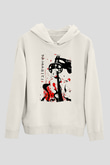 Black Clover Baskılı Beyaz Unisex Hoodie