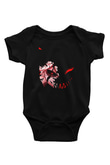 Black Clover Baskılı Unisex Siyah Bebek Body - Zıbın