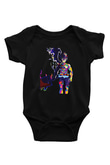 Black Clover Baskılı Unisex Siyah Bebek Body - Zıbın
