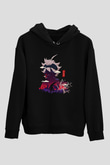 Black Clover Baskılı Unisex Siyah Hoodie