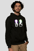 Black Clover Baskılı Unisex Siyah Hoodie
