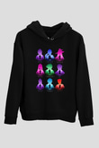 Black Clover Baskılı Unisex Siyah Hoodie