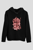 Black Clover Baskılı Unisex Siyah Hoodie