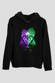 Black Clover Baskılı Unisex Siyah Hoodie