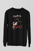 Black Clover Baskılı Unisex Siyah Sweatshirt
