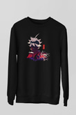Black Clover Baskılı Unisex Siyah Sweatshirt