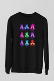 Black Clover Baskılı Unisex Siyah Sweatshirt