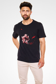 Black Clover Baskılı Unisex Siyah Tişört - Tshirt