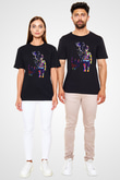 Black Clover Baskılı Unisex Siyah Tişört - Tshirt