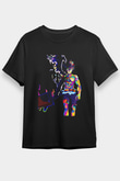 Black Clover Baskılı Unisex Siyah Tişört - Tshirt