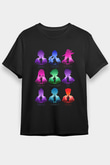 Black Clover Baskılı Unisex Siyah Tişört - Tshirt