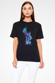 Black Clover Baskılı Unisex Siyah Tişört - Tshirt