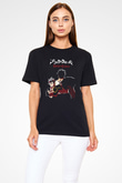 Black Clover Baskılı Unisex Siyah Tişört - Tshirt